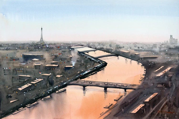 Paris In Twilight by Swarup Dandapat wall art
