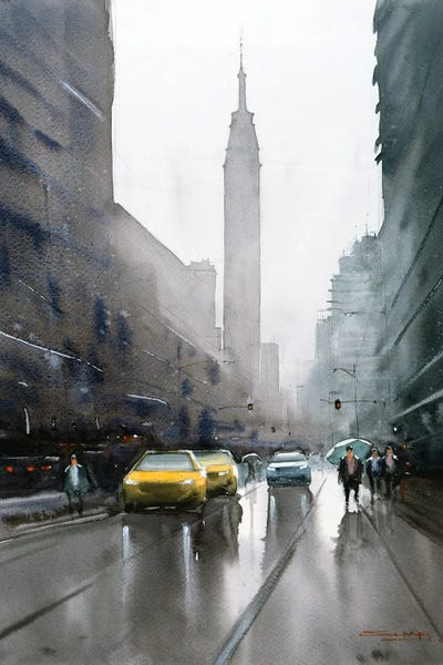 Fine Art Print: Rain And The City, New York by Swarup Dandapat