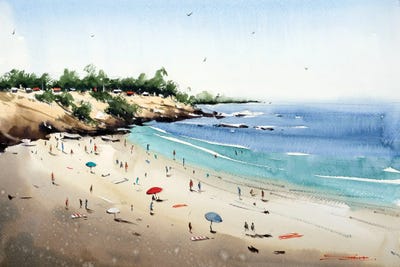 No Place Like The Beach by Swarup Dandapat multi panel art