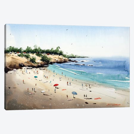 No Place Like The Beach Canvas Print #SDP19} by Swarup Dandapat Canvas Print