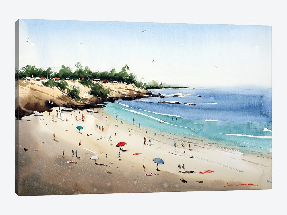 No Place Like The Beach by Swarup Dandapat 1-piece Canvas Art Print