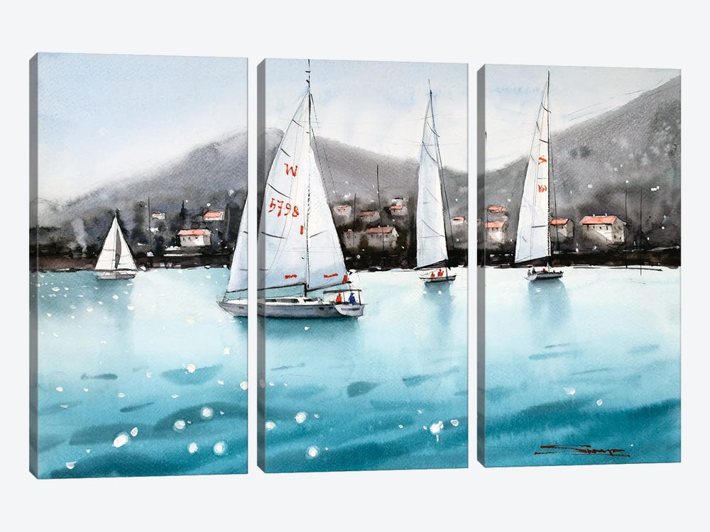 Wind In My Sails by Swarup Dandapat 3-piece Art Print