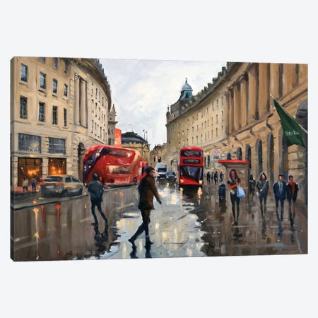 After Rain In Regent Street Canvas Print #SDP2} by Swarup Dandapat Canvas Art Print