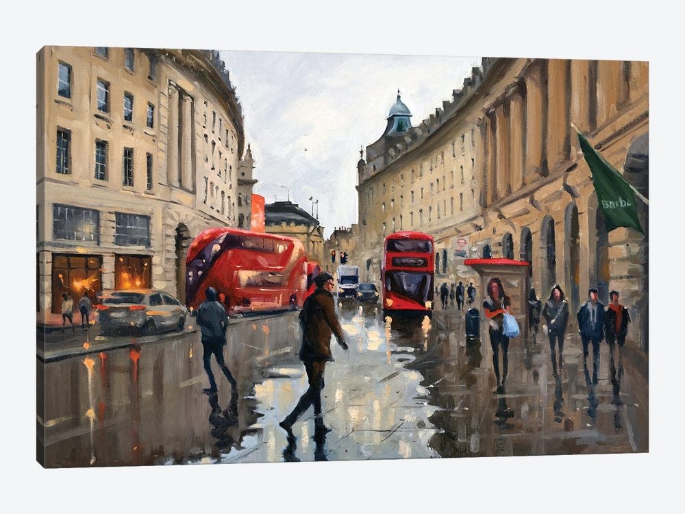 After Rain In Regent Street by Swarup Dandapat 1-piece Canvas Wall Art