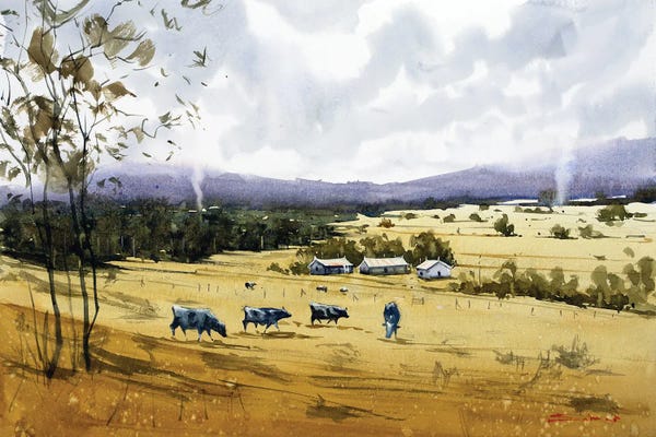 Swarup Dandapat: The Green Meadow II by Swarup Dandapat