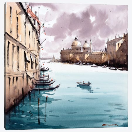 Sailing With The Venice Clouds Canvas Print #SDP8} by Swarup Dandapat Art Print