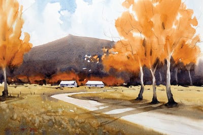 Fall In The Country by Swarup Dandapat multi panel art