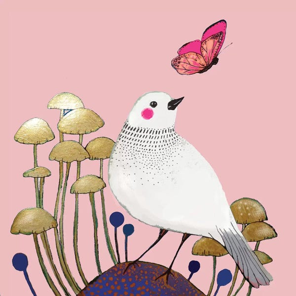 Butterflies and Flowers: Le Petit Sentier Rose by Sylvie Demers