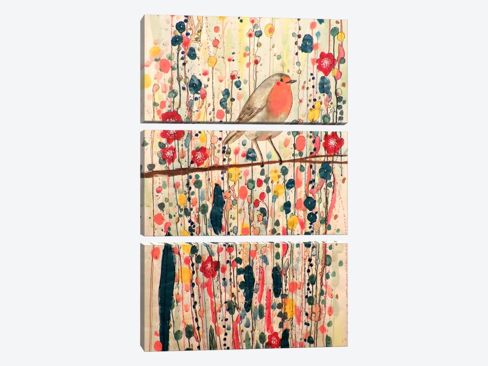 Je Ne Suis Pas Qu'un Oiseau by Sylvie Demers 3-piece Canvas Wall Art