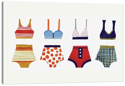 Les Bikinis Canvas Art Print - Fashion Illustrations