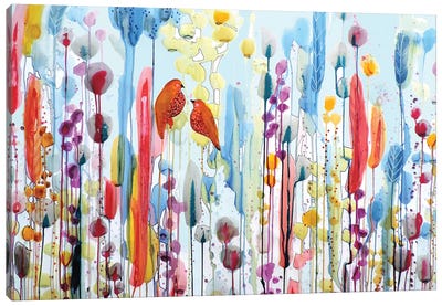 Si Tu Me Le Demandais Canvas Art Print - Abstract Floral & Botanical Art