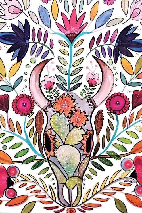 Boho Skull by Sylvie Demers wall art