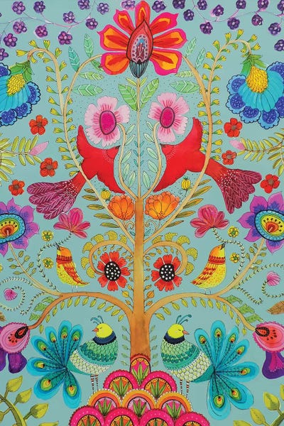 Kalamkari Couleur by Sylvie Demers canvas print