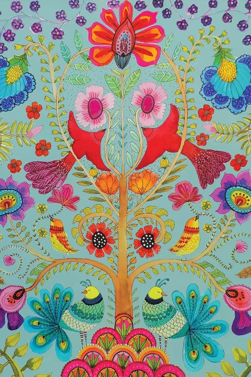 Kalamkari Couleur by Sylvie Demers wall art