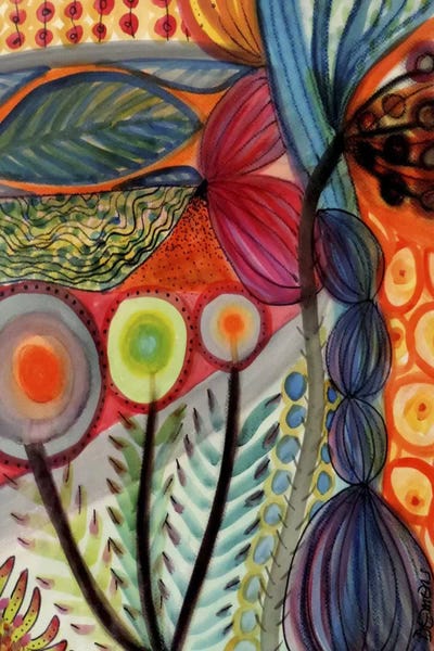 Large Abstract Art - Canvas Prints: Vivaces by Sylvie Demers