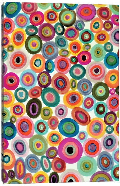 Inside Out Canvas Art Print - Squares with Concentric Circles Collection