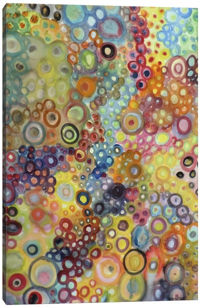 Cellulaires Canvas Art Print - Circular Abstract Art
