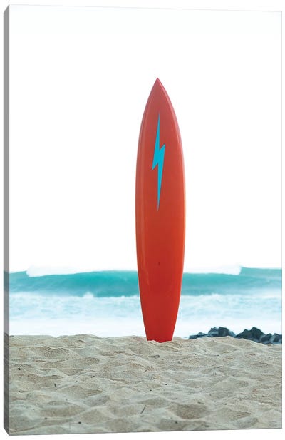 Orange Bolt Canvas Art Print - Surfing Art
