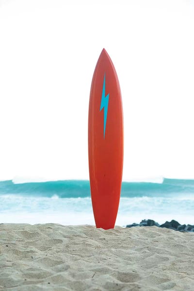 Kids Sports Art: Orange Bolt by Sean Davey