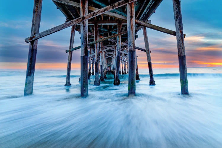 Balboa Pier Baby Blues And Ambers by Sean Davey wall art