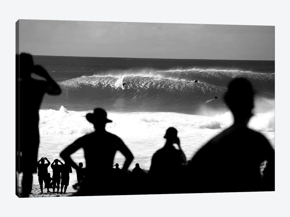 Pipe Silhouettes Black And White by Sean Davey 1-piece Canvas Print