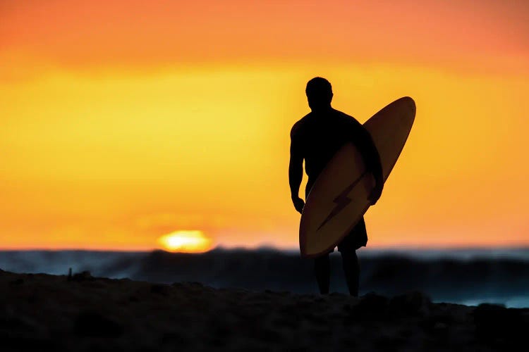Surfer Sunset II by Sean Davey wall art