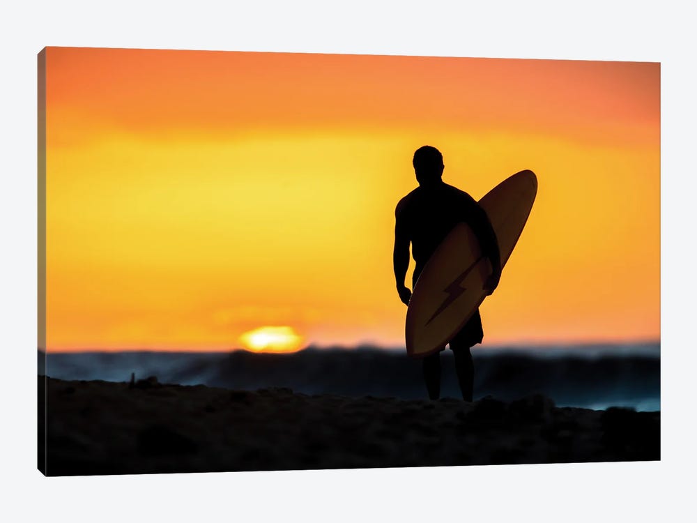 Surfer Sunset II by Sean Davey 1-piece Canvas Artwork