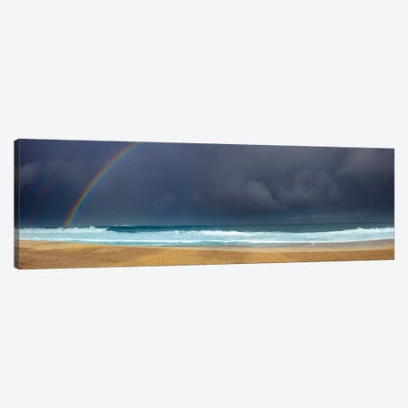 Full Rainbow At Pipe Canvas Print #SDV94} by Sean Davey Canvas Artwork