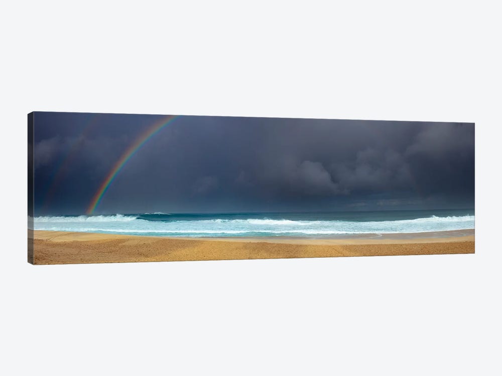 Full Rainbow At Pipe by Sean Davey 1-piece Canvas Wall Art