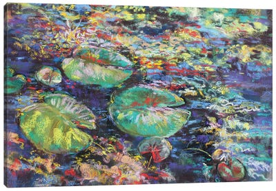 Fun Lily Pads Canvas Art Print - Water Lilies Collection