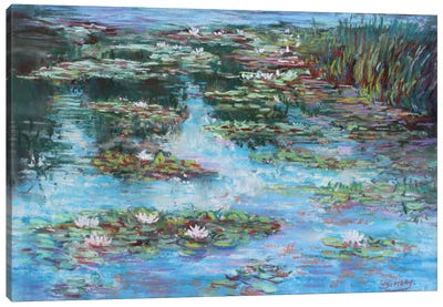 Liberty Sunrise Canvas Art Print - Water Lilies Collection