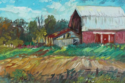 Old Barn In Norville by Sharon Sunday canvas print