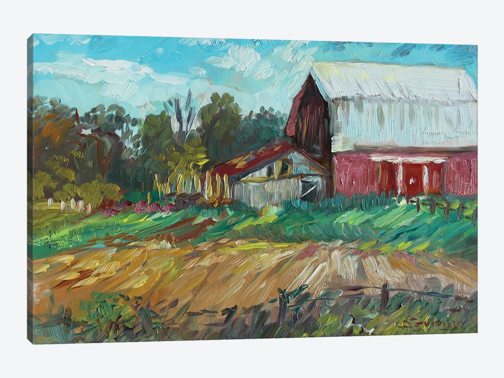 Old Barn In Norville by Sharon Sunday 1-piece Art Print