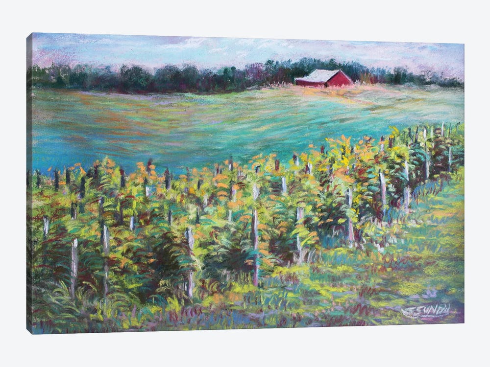 Sandhill Crane Winery View by Sharon Sunday 1-piece Canvas Artwork