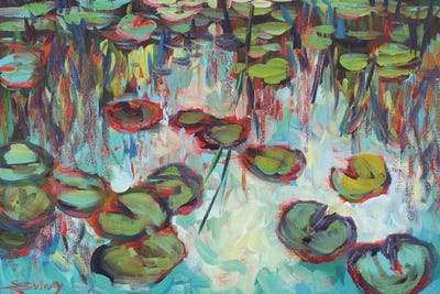 Smaller Lily Pads by Sharon Sunday canvas print