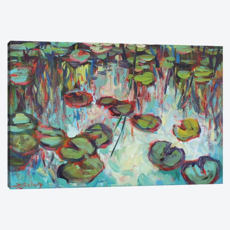 Smaller Lily Pads Canvas Print #SDY35} by Sharon Sunday Canvas Art Print