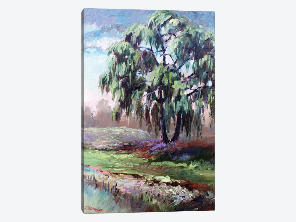 The Old Willow Tree by Sharon Sunday 1-piece Canvas Wall Art