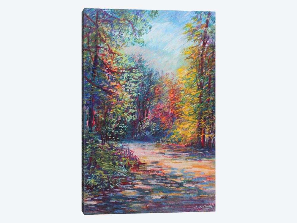 The Path In The Woods by Sharon Sunday 1-piece Canvas Art Print