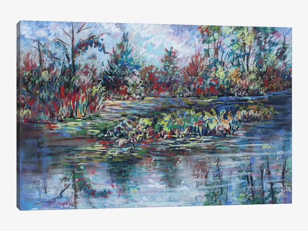The Secret Pond by Sharon Sunday 1-piece Canvas Print