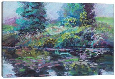 View From The Pond Canvas Art Print - Sharon Sunday