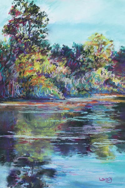 Another Day At Cascades by Sharon Sunday framed canvas print