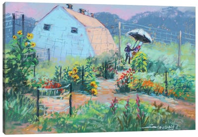 Avé In The Garden Canvas Art Print - Sharon Sunday