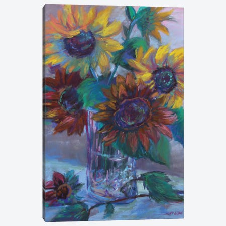Joyful Flowers Canvas Print #SDY57} by Sharon Sunday Canvas Art Print