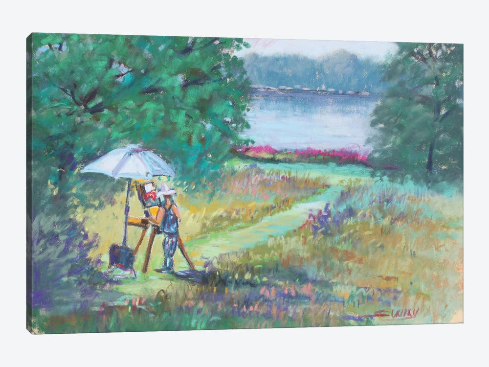 Painter In The Field by Sharon Sunday 1-piece Canvas Art