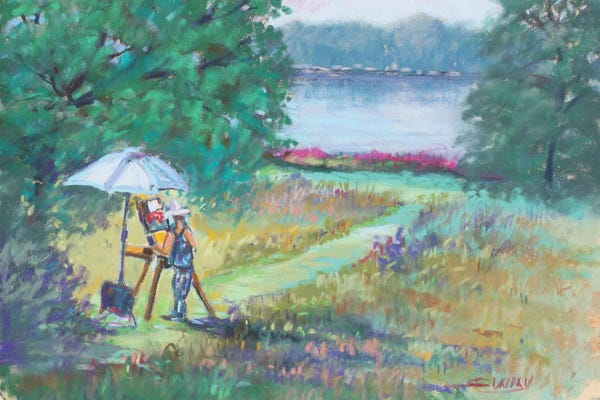 Sharon Sunday: Painter In The Field by Sharon Sunday