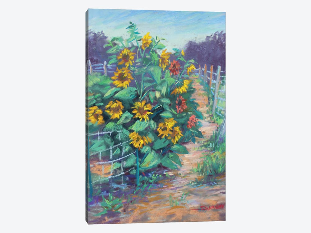 Sunflowers In The Garden by Sharon Sunday 1-piece Art Print