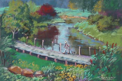 A Walk In Dexter by Sharon Sunday framed canvas print