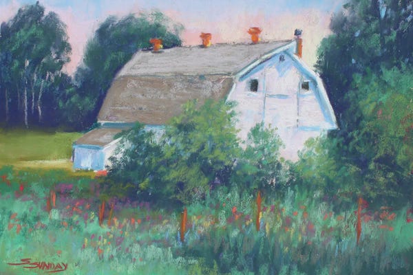 Sharon Sunday: Barn In The Field by Sharon Sunday