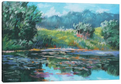 Bright Colored Landscape Canvas Art Print - Sharon Sunday