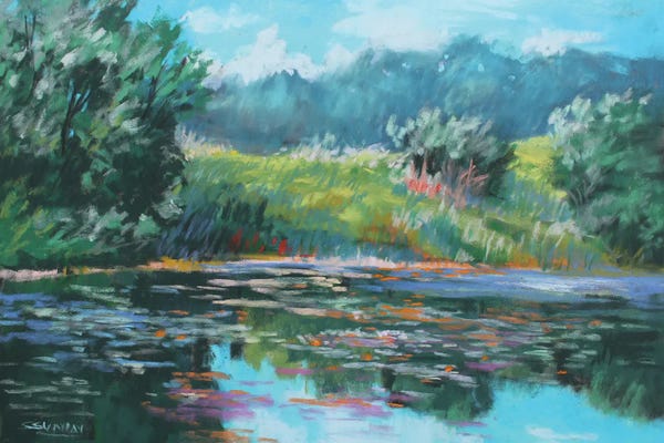 Sharon Sunday: Bright Colored Landscape by Sharon Sunday
